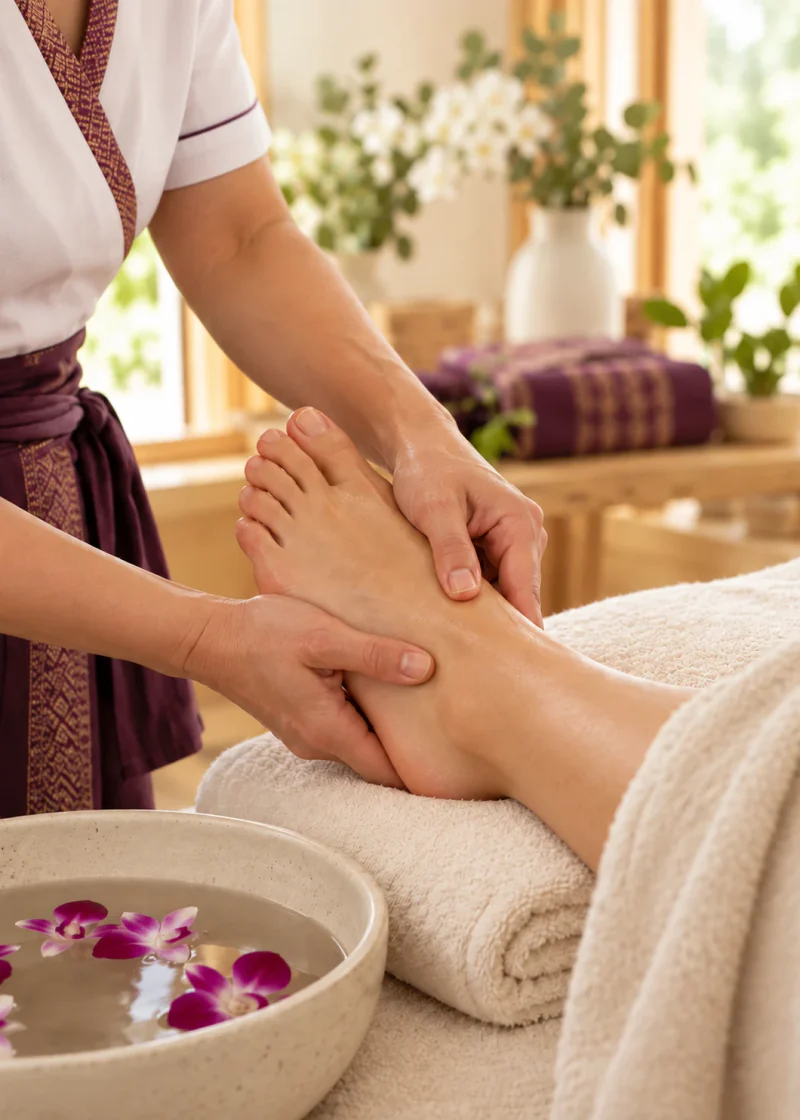 Voetspa als onderdeel van het Wellness Package